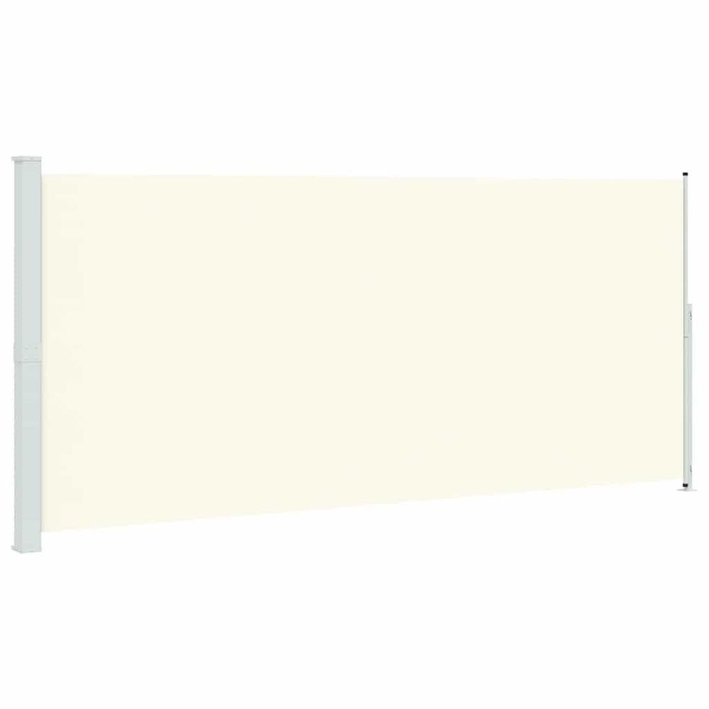 Auvent latéral rétractable de patio 220x500 cm crème