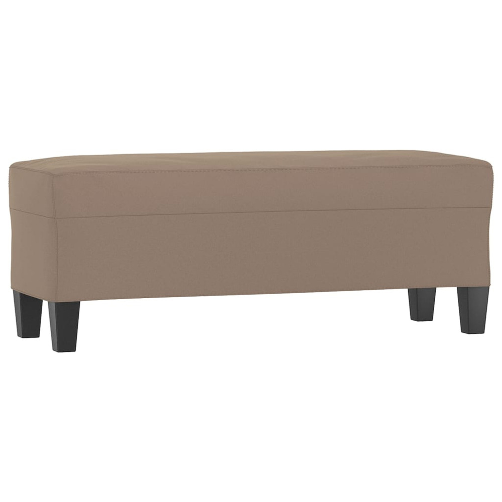 Banc taupe 100x35x41 cm tissu microfibre