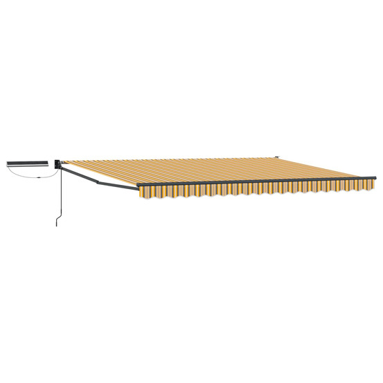Auvent rétractable électrique jaune et gris 4 × 3 m