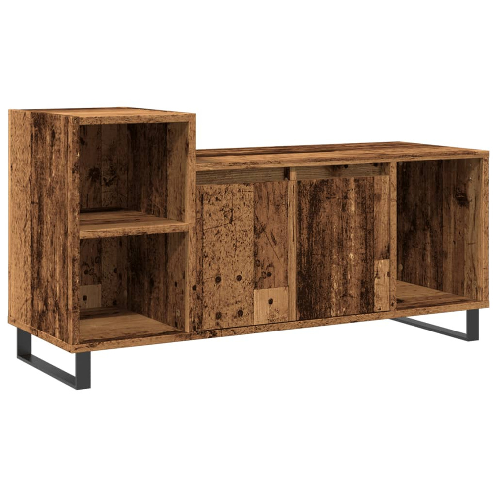 Meuble tv vieux bois 100x35x55 cm bois d'ingénierie