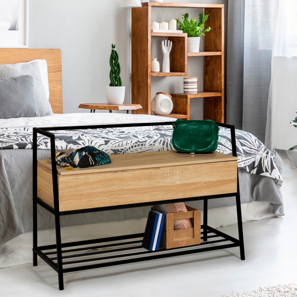 Banc d'entrée chaussures tim design industriel