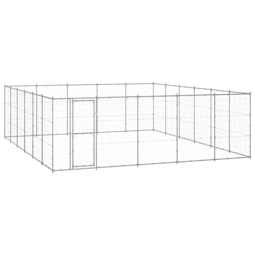Chenil extérieur cage enclos parc animaux chien extérieur acier galvanisé 36,3 m²