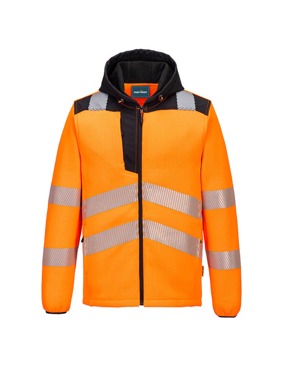 Polaire technique hi-vis pw3 - taille 4xl - orange/noir - portwest