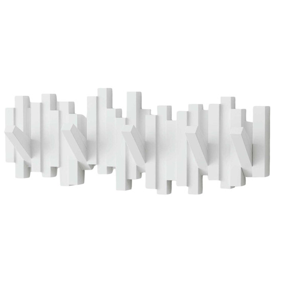 Porte manteau design mural sticks blanc