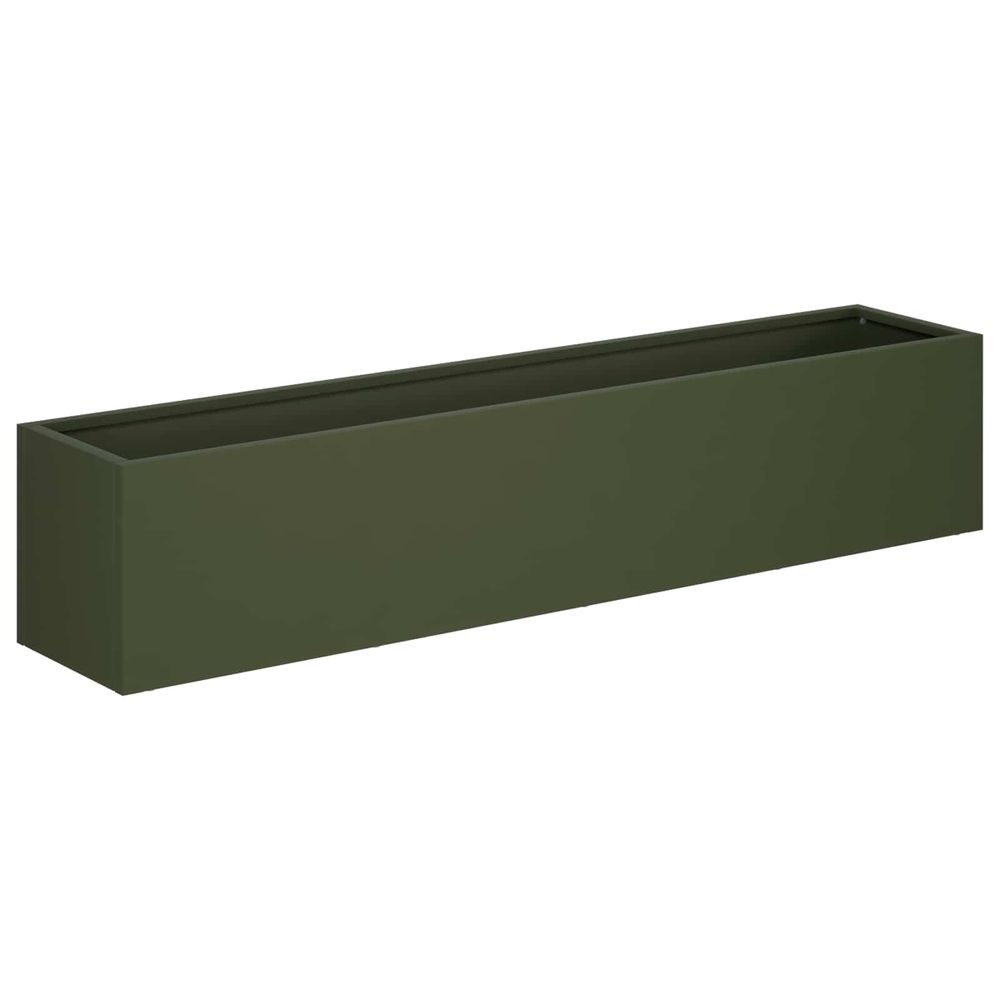 Cache-pot de jardin vert olive 100 x 20 x 20 cm