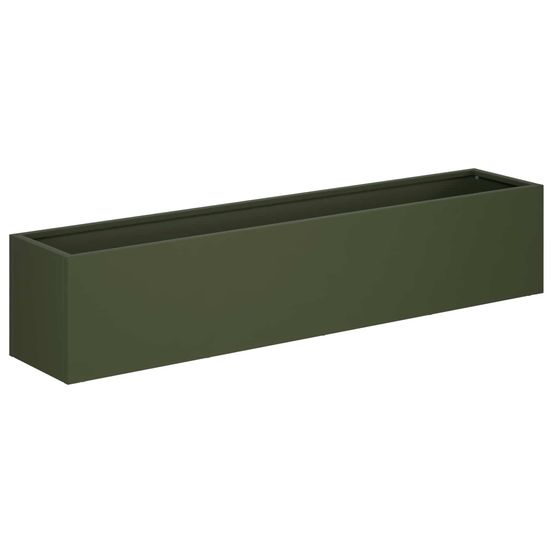 Cache-pot de jardin vert olive 100 x 20 x 20 cm