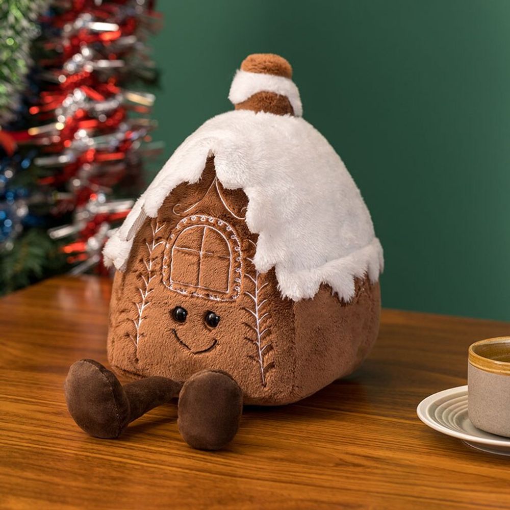Peluche de noël - maison enneigé