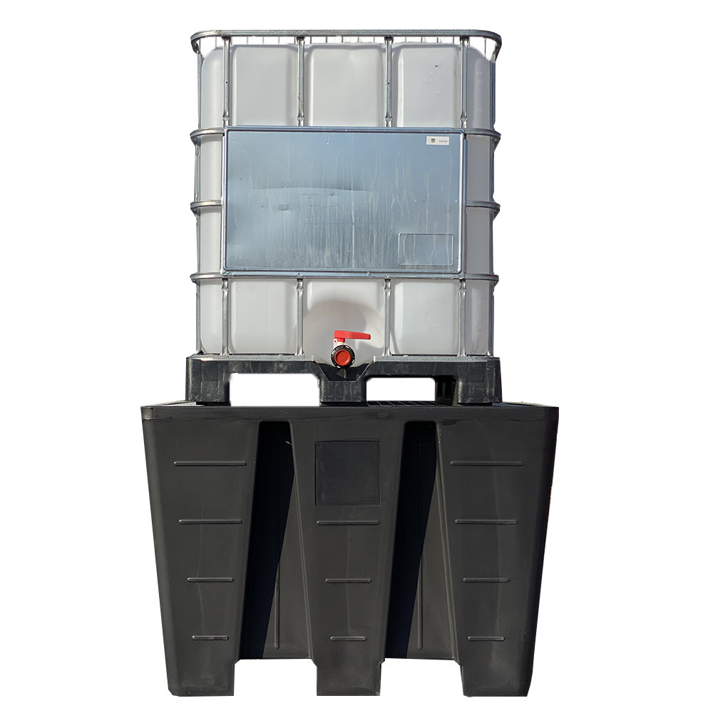 Ibc pour transport et stockage de liquides carburants + bac de rétention ibc eco