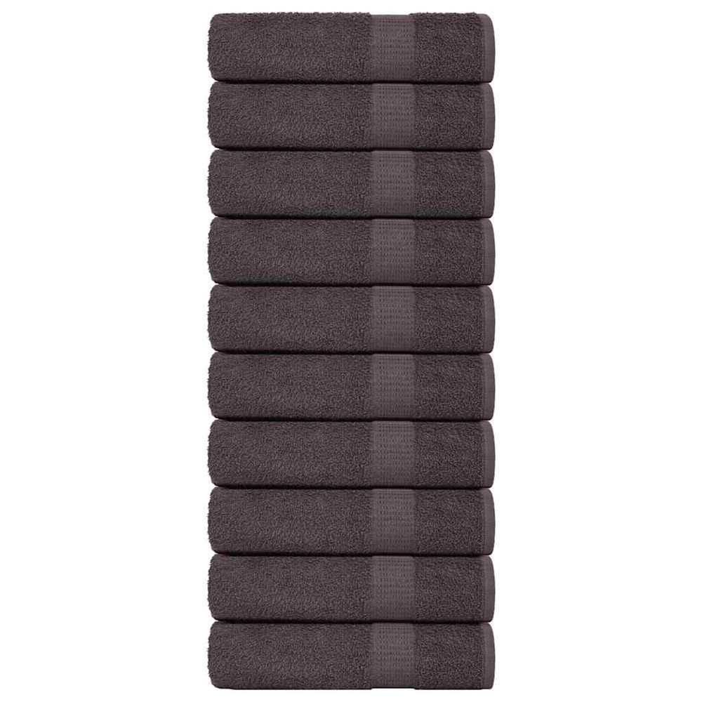 Serviettes de bain 10 pcs frogn anthracite 100x150 cm 100% coton