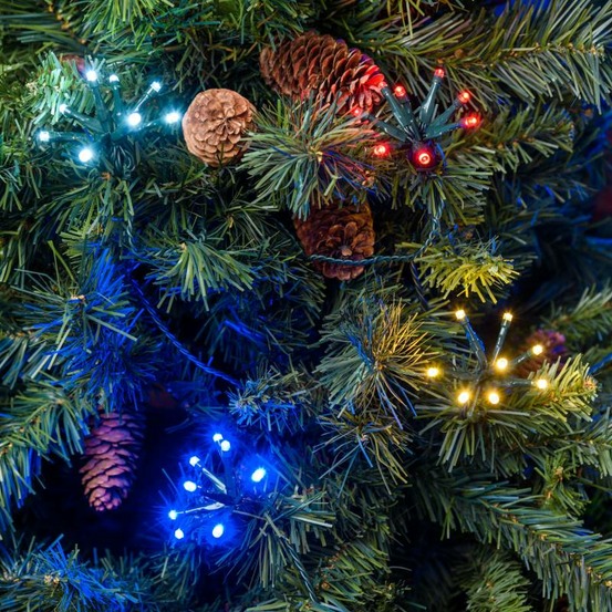 Guirlande lumineuse 40 grappes 320 led multicolores 8 modes 31v lotti