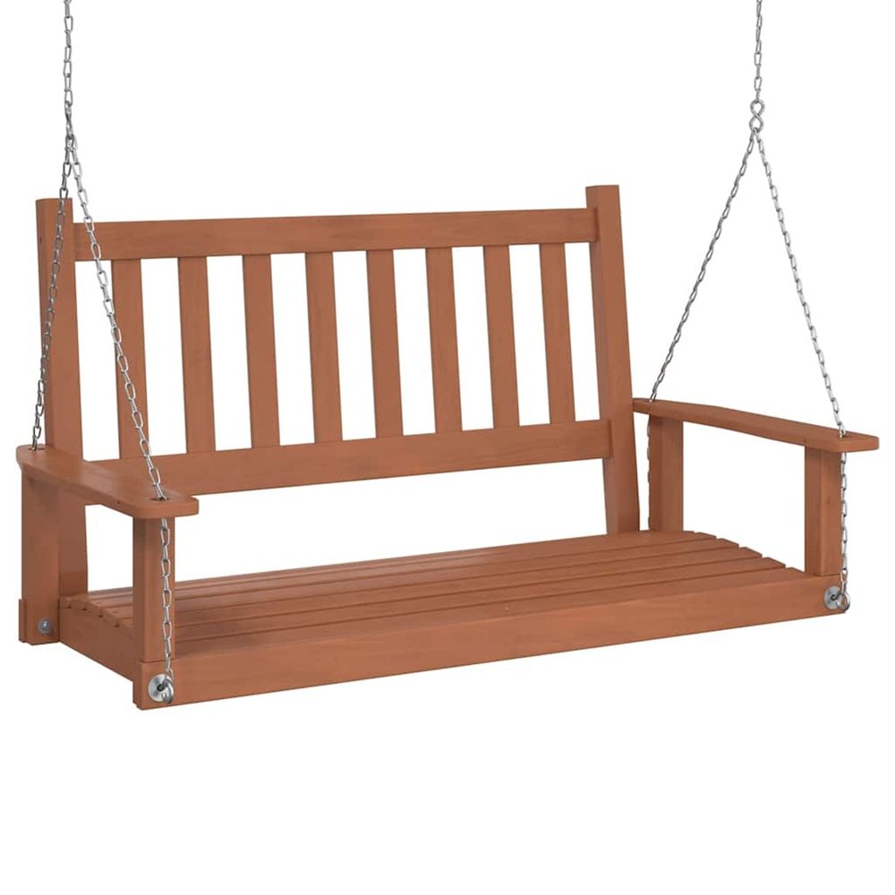 Banc de balançoire de jardin chaînes en métal bois massif sapin