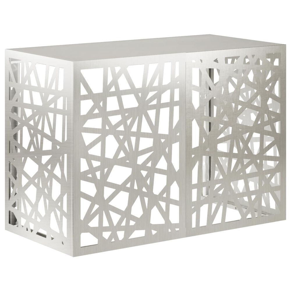 Housse de climatiseur argenté 100 x 50 x 70 cm acier inoxydable