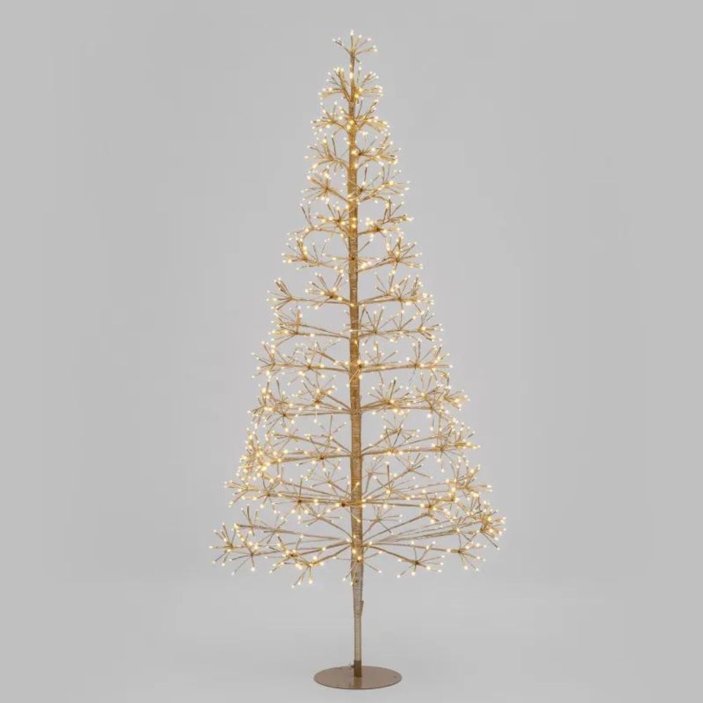 Arbre lumineux 980 led blanc chaud h180cm ø85cm champagne fixe rac-pf lotti