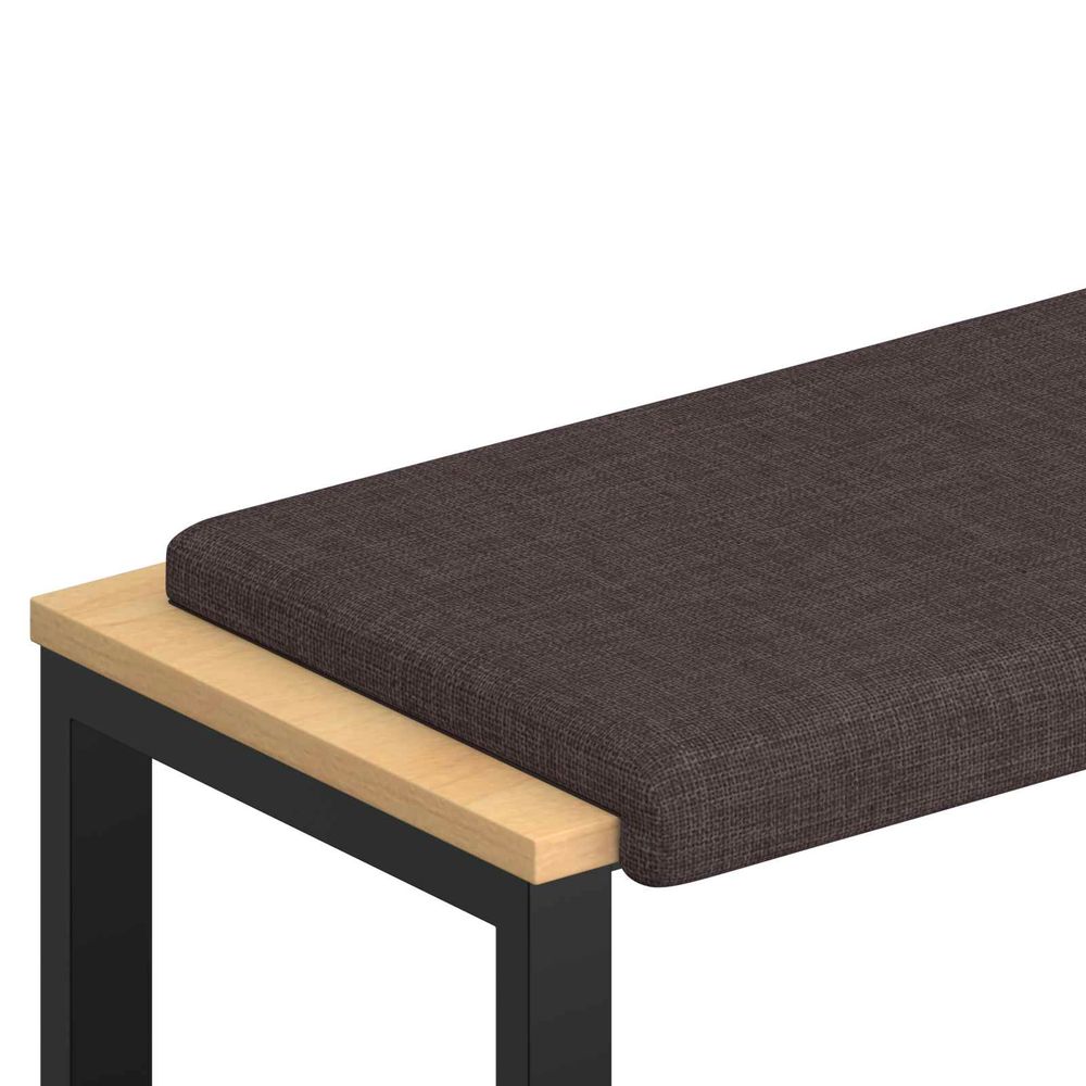 Coussin de banc tissu marron foncé profondeur 35 cm