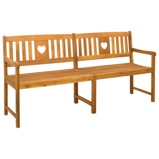 Banc extérieur 4 -places 180 x 56 x 90 cm bois d'acacia massif