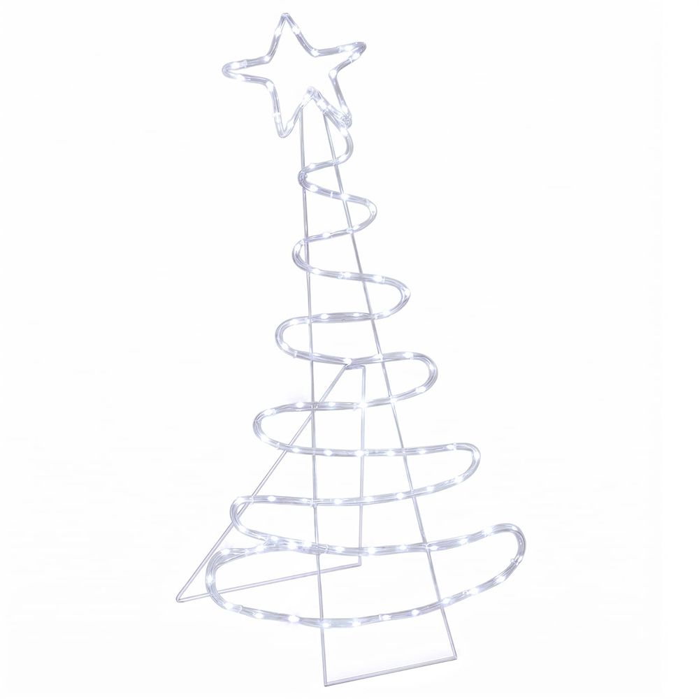 Sapin de noël led loviisa 100 led blanc froid 51 x 99 cm
