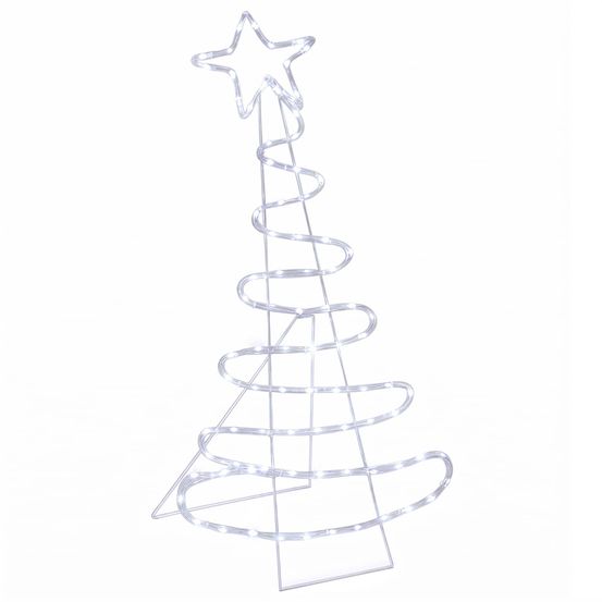 Sapin de noël led loviisa 100 led blanc froid 51 x 99 cm