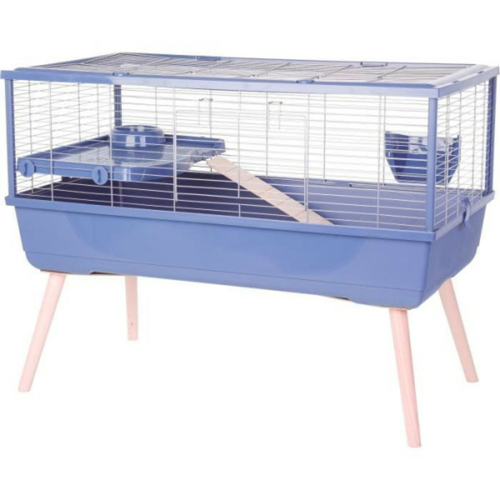 Cage rongeur surélevée - zolux - néolife - pour cochon d'inde - 99 x 54 x 79 cm - bleu