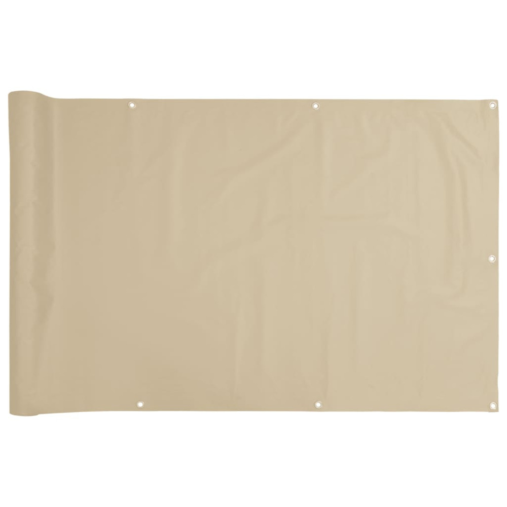 Écran de balcon beige 120x500 cm tissu oxford