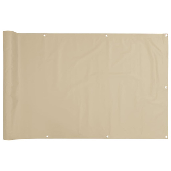 Écran de balcon beige 120x500 cm tissu oxford