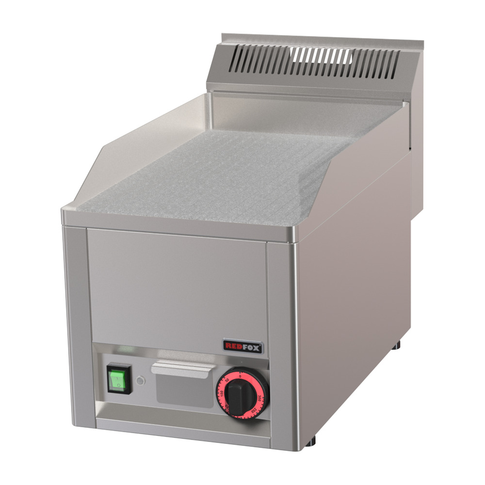 Plaque de cuisson 32x48 électrique chrome durable nervurée sans soubassement 230 v ftrc 30 el - redfox