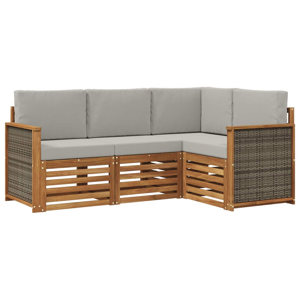Ensemble de canapés d'extérieur 4 pc polyester
