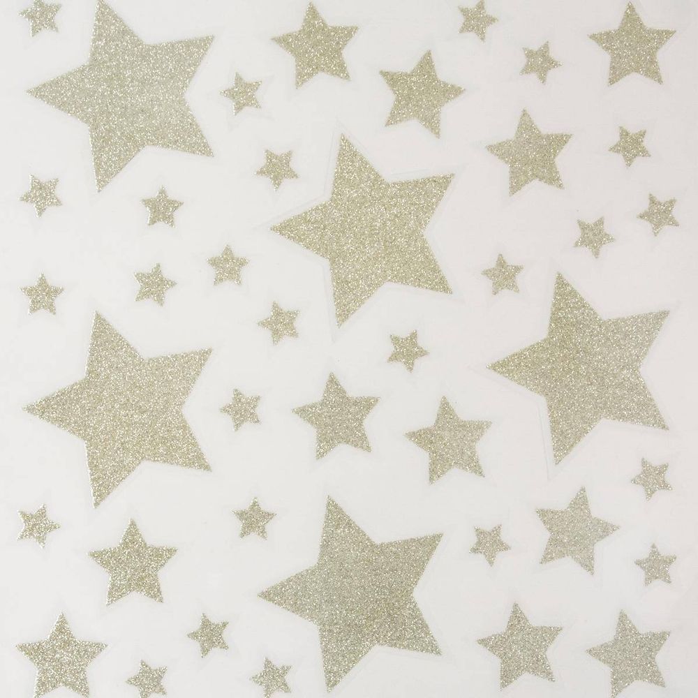 Déco vitre pailleté étoile 30x32