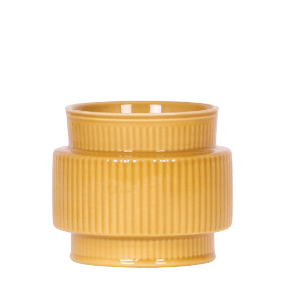 Cache-pot allure jaune - ø9 cm x h10,5 cm
