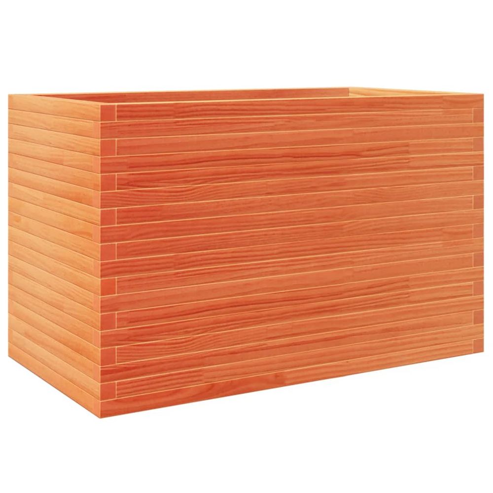 Jardinière d'extérieur cire marron 110x60x68,5 cm bois de pin massif