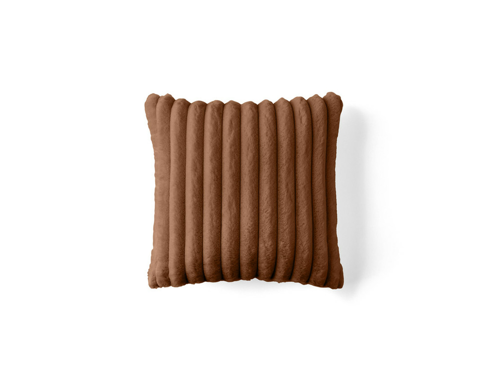 Laponie - coussin - en fausse fourrure côtelé - 40x40 cm