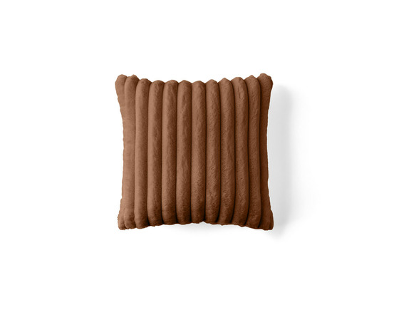 Laponie - coussin - en fausse fourrure côtelé - 40x40 cm