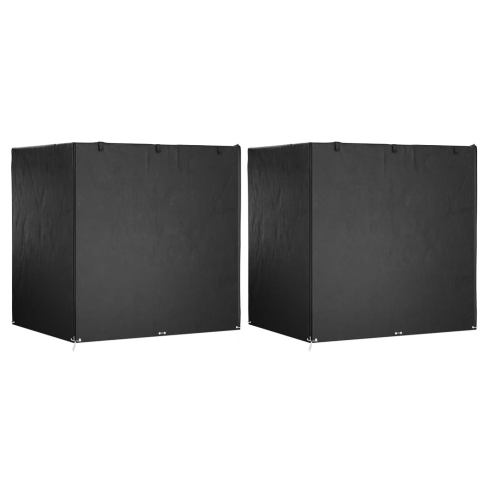 Housses de balancelle 2 pcs 12 œillets 220x177x220 cm pe