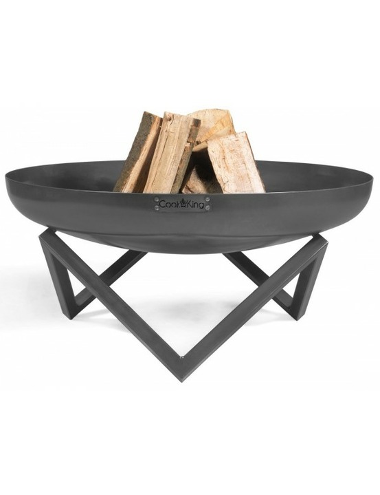 Brasero de jardin santiago en acier-noir-braséro seul-noir-ø 100cm--