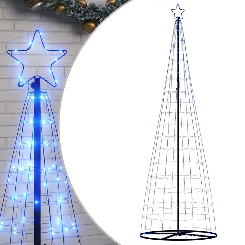 Arbre de noël led ekenas multicolore fer bleu