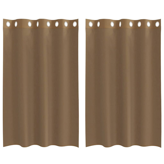 Rideaux en voile avec œillets 2 pcs marron clair