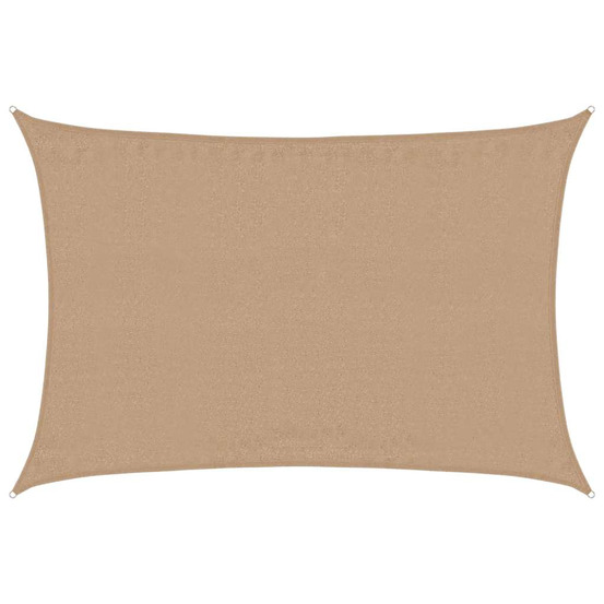 Voile d'ombrage 160 g/m² taupe 3,5x4,5 m pehd