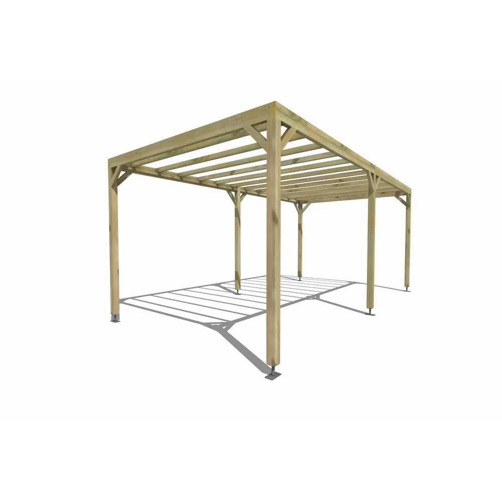Pergola bois • 6m x 3m • indépendante • sens profondeur • livraison comprise