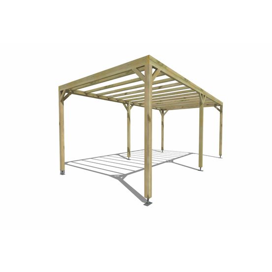 Pergola bois • 6m x 3m • indépendante • sens profondeur • livraison comprise