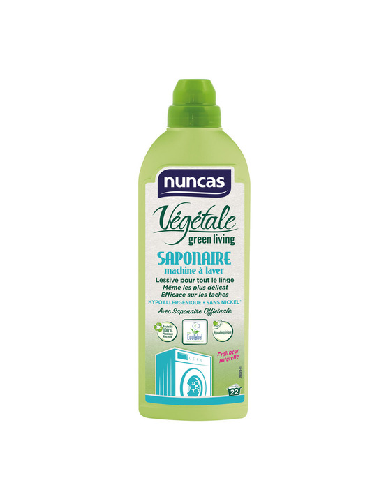 Lessive liquide végétale saponaire machine à laver 1l - nuncas