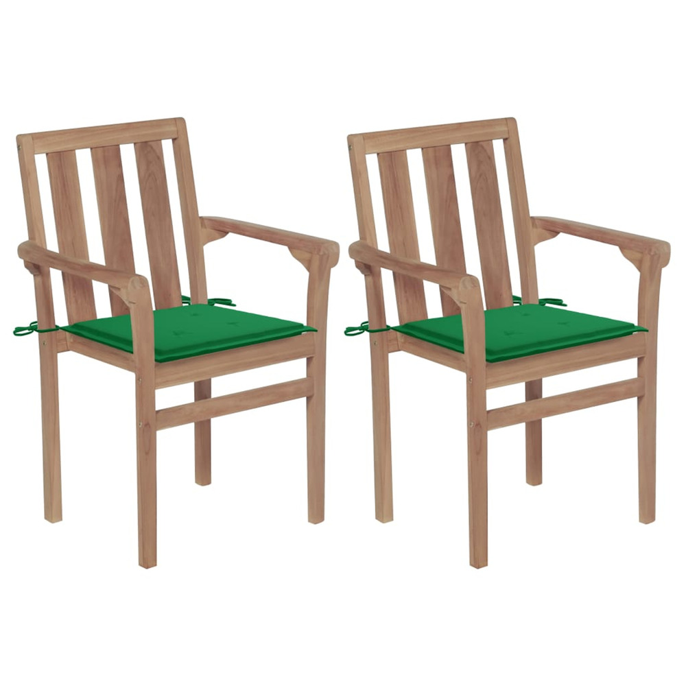 Chaises de jardin 2 pcs avec coussins