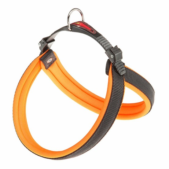 Ferplast harnais ergonomique pour chiens agila fluo 1, ajustement parfait, fermeture pratique avec lacet, rembourrage souple, a=b