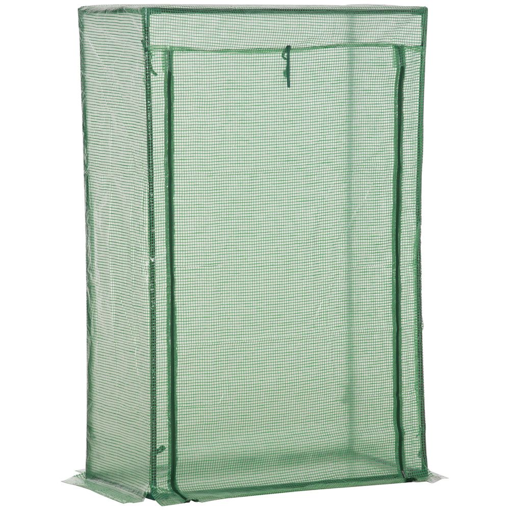 Serre à tomates acier galvanisé 100 x 50 x 150 cm vert foncé balcon jardin porte enroulable - comfortxl outdoor living