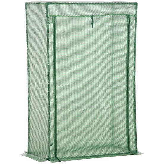 Serre à tomates acier galvanisé 100 x 50 x 150 cm vert foncé balcon jardin porte enroulable - comfortxl outdoor living