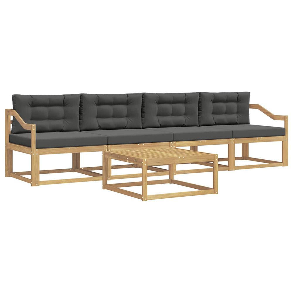 Ensemble de canapés d'extérieur 4 pc blanc et anthracite