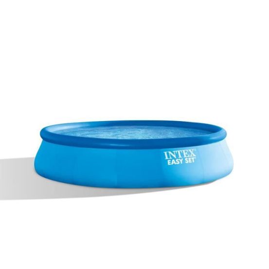 Kit piscine hors sol autoportante intex - easy set™ - 457 x 107 cm - ronde (pompe, bâche, tapis de sol, échelle) - 26166np