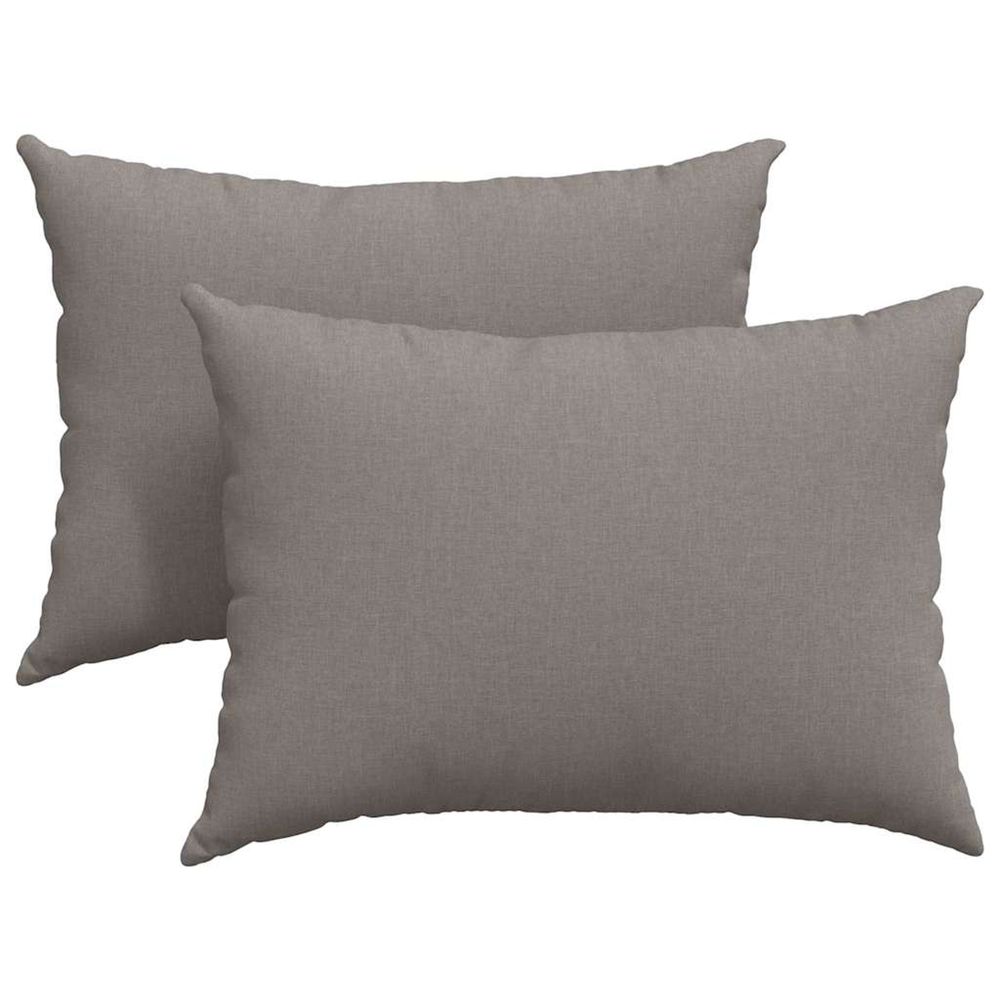 Coussins de canapé 2 pc tissu taupe 70 x 50 cm