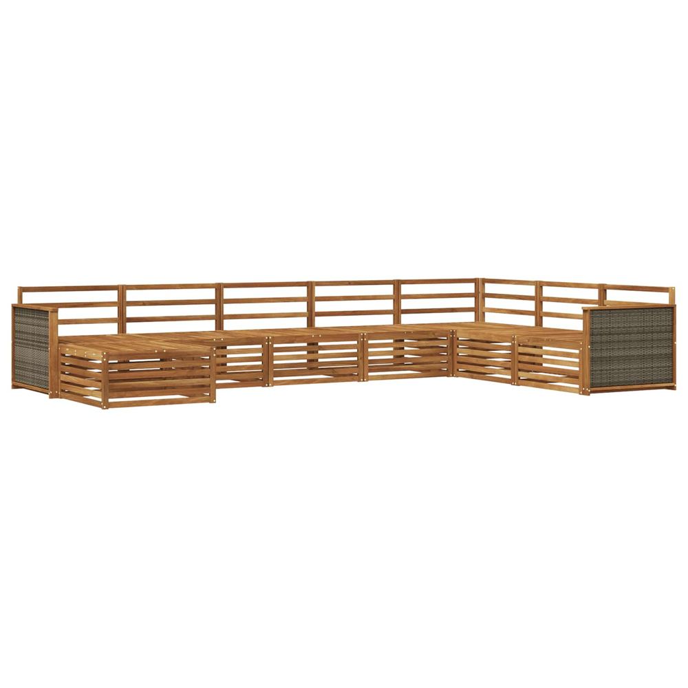 Ensemble de canapés d'extérieur 8 pc naturel