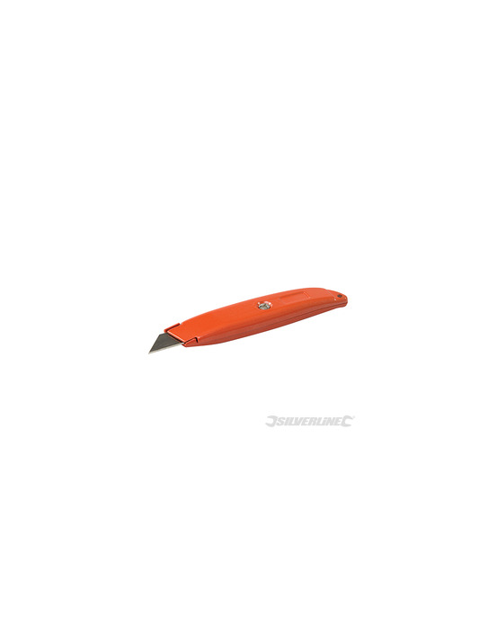 Silverline - cutter à lame rétractable - fluo 150 mm