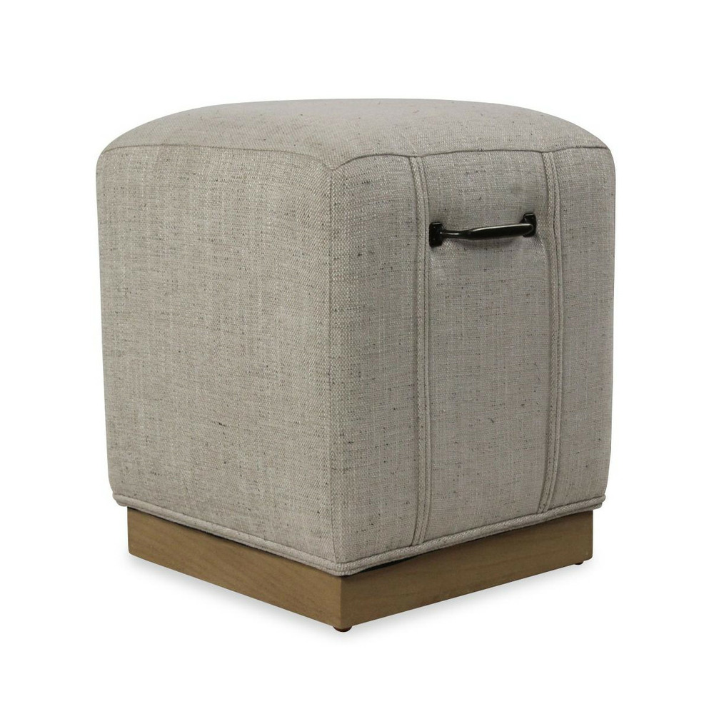 Pouf bois gris - interior's