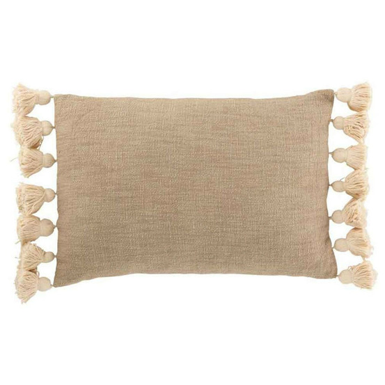 Coussin déco à pompons